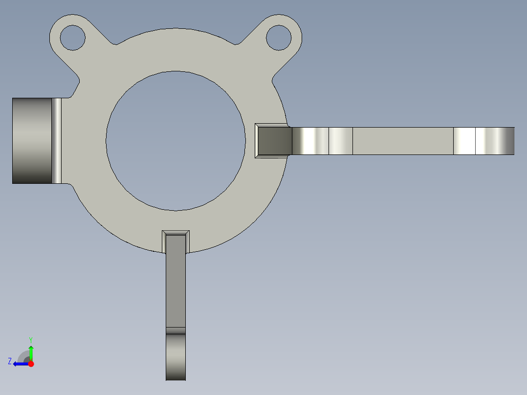 轿车转向节设计（附Hyperworks有限元分析模型）_296026右视图