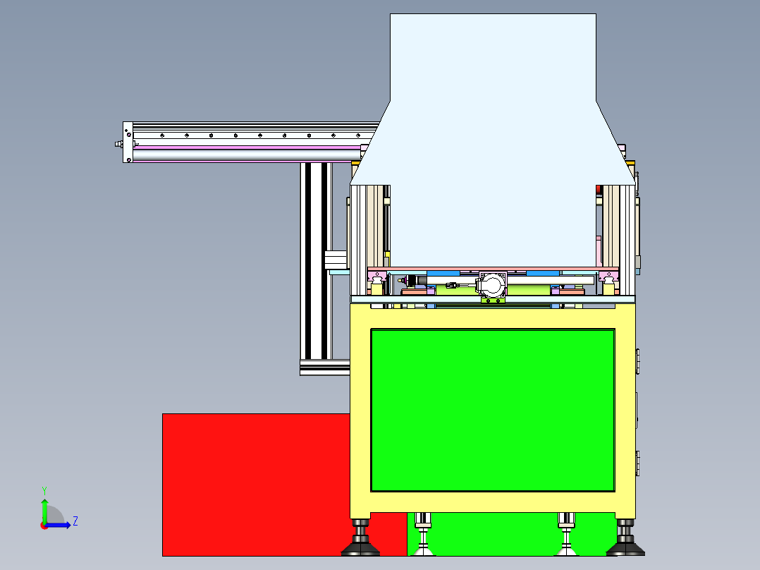 阳极棒检测绝缘与泄露自动化左视图