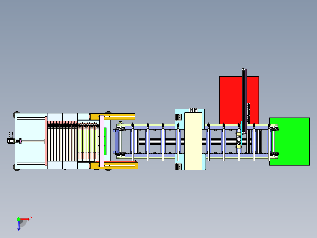 阳极棒检测绝缘与泄露自动化俯视图