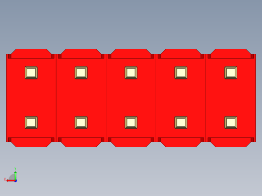 彩色公头100mil（2.54mm）系列-DS1021_red_2x05p_100mil_Type5_rev1.0后视缩略图