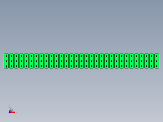 彩色公头100mil（2.54mm）系列-DS1021_green_3x31p_100mil_Type43_rev1.0前视缩略图