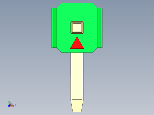 彩色公排针 100mil 2.54mm 系列-DS1022_green_1x01p_100mil_TypeD_rev1.0前视缩略图