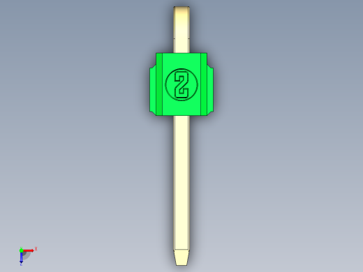 彩色公排针 100mil 2.54mm 系列-DS1022_green_1x01p_100mil_TypeD_rev1.0俯视缩略图