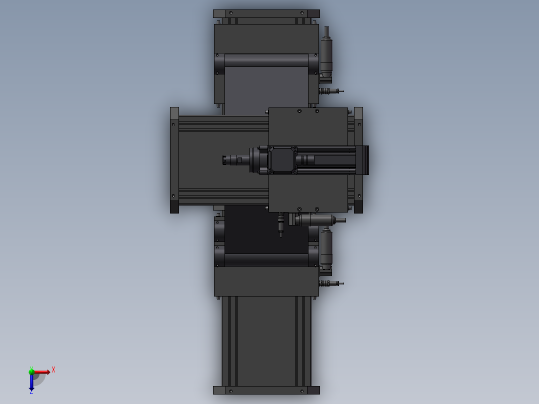 183数控重型卧式车床俯视图
