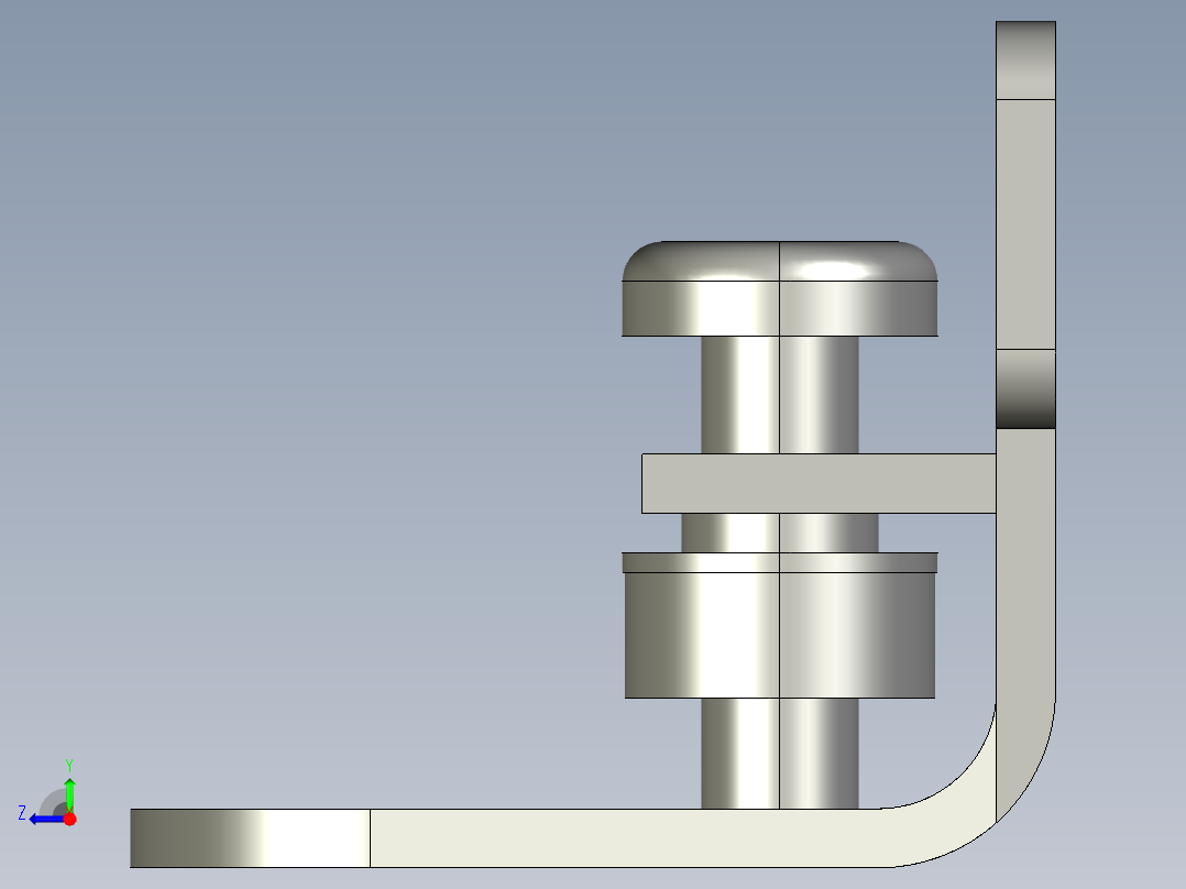 基恩士LV-S71_bracket_kc图纸模型右视图