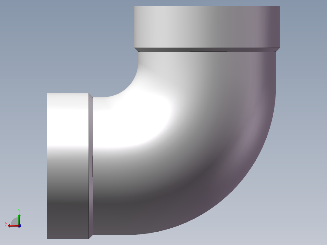 弯头-90°等径 DN10后视图