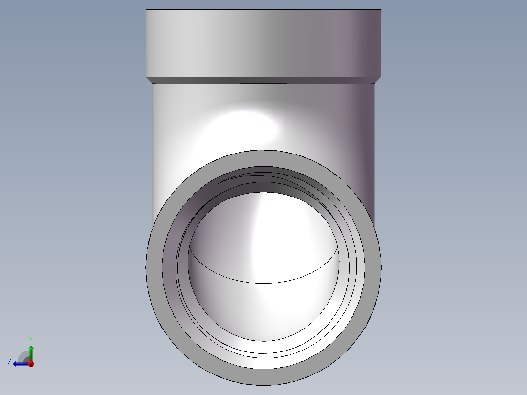 弯头-90°等径 DN10右视图