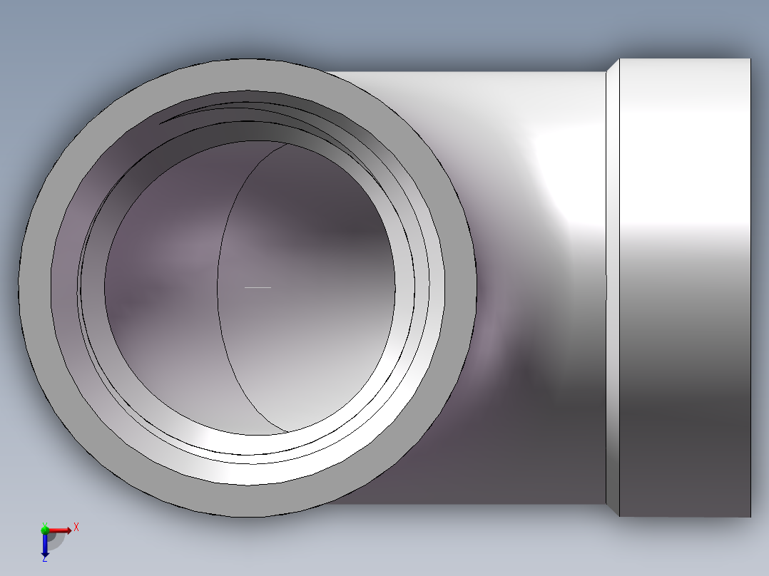 弯头-90°等径 DN10俯视图