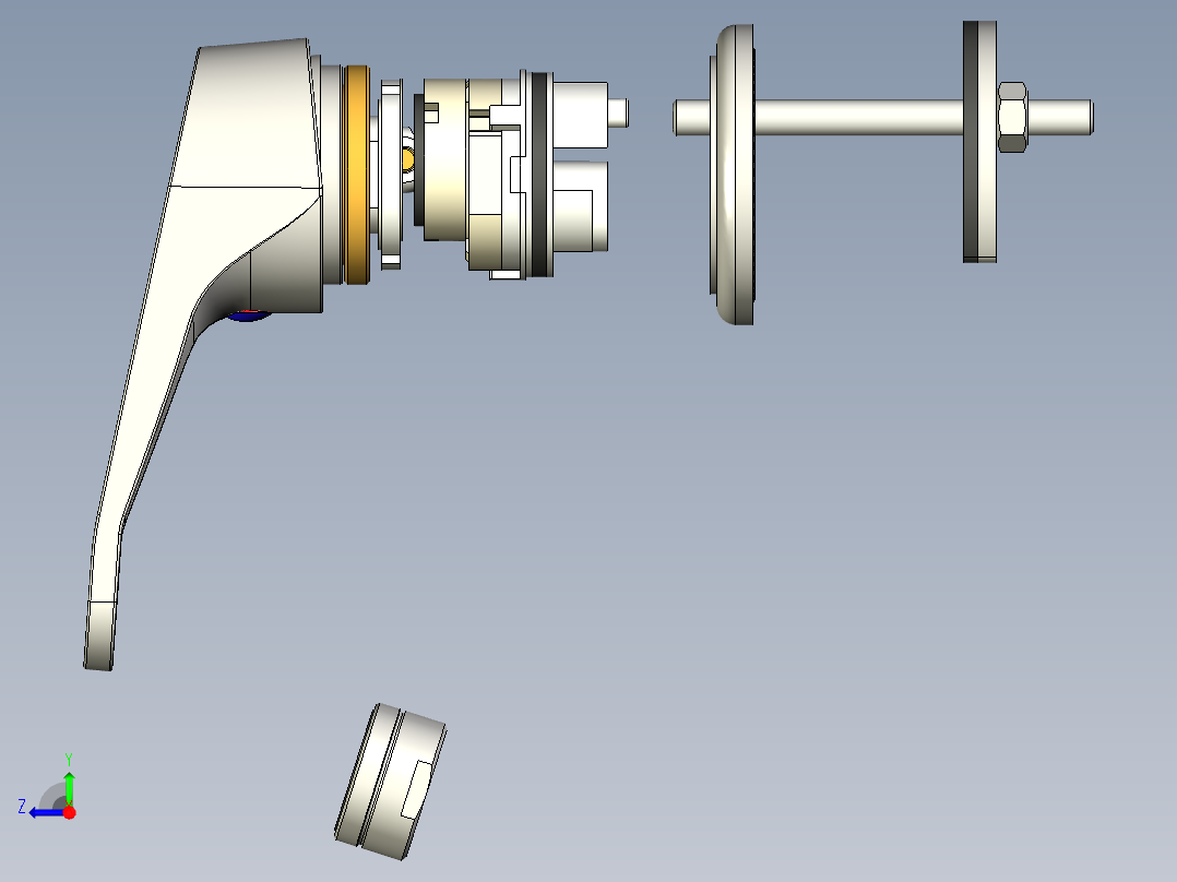 标准水龙头右视图