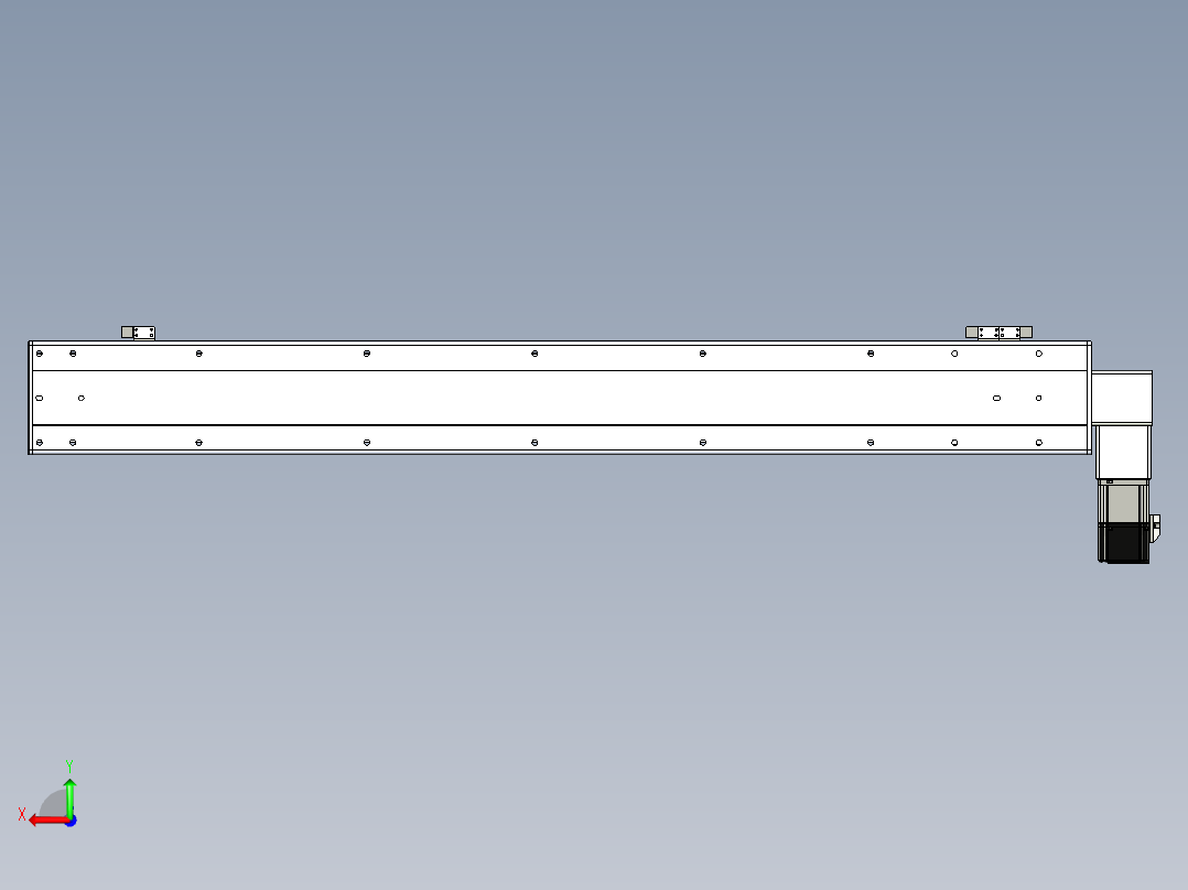 同步带滑台-半封闭B13-L90-S1000-L-P40-D3后视图