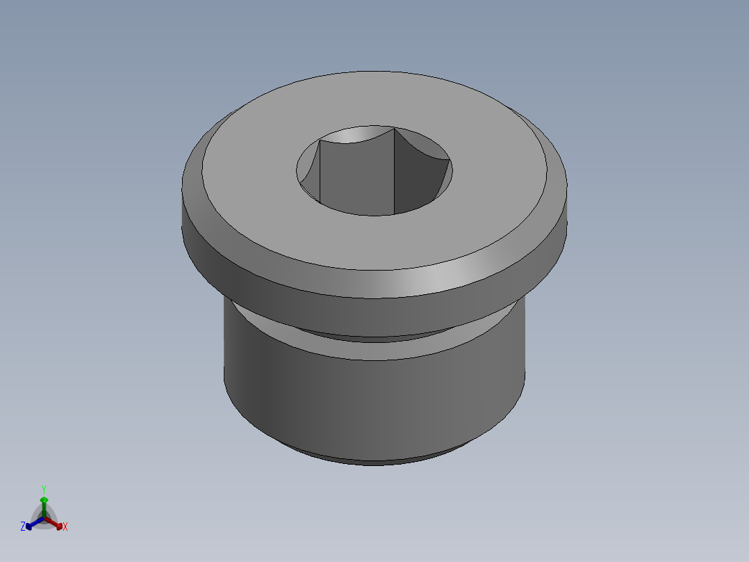 18mm螺塞正等轴测图