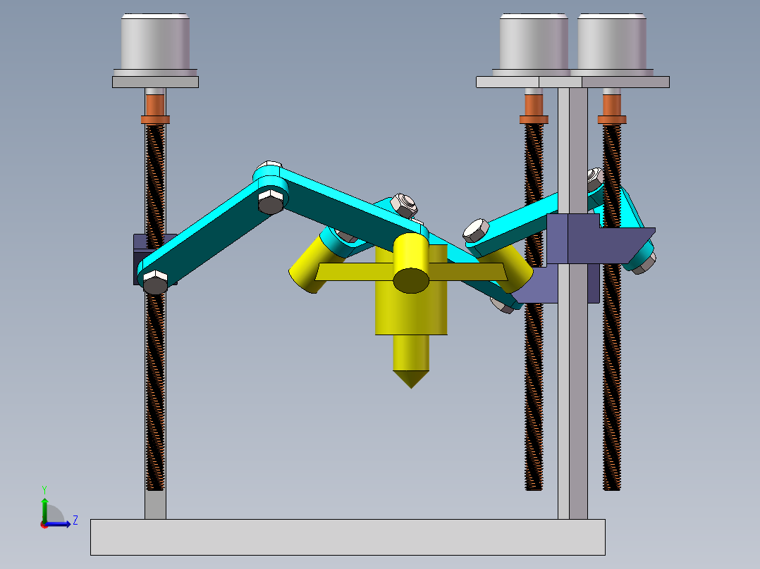 三丝杠绘图机构左视图