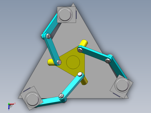 三丝杠绘图机构俯视缩略图