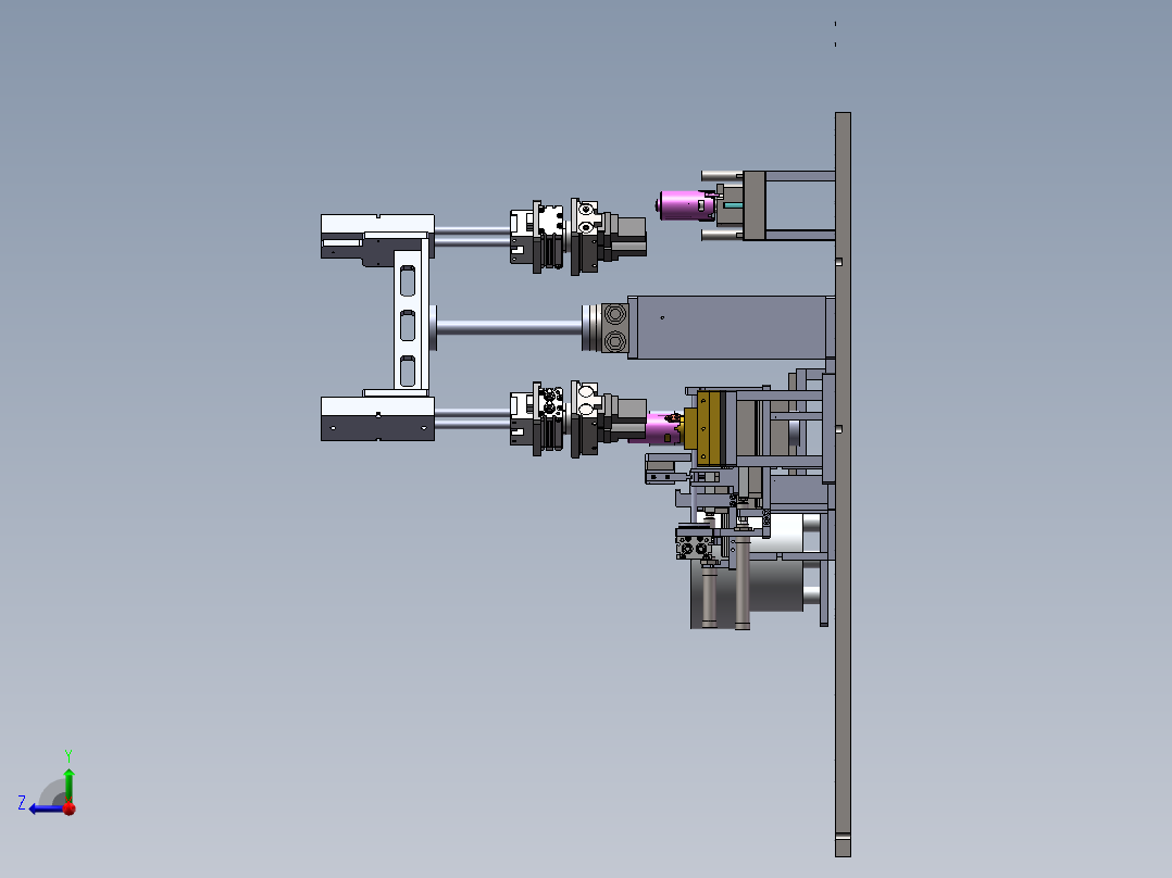 机壳振动盘分料送料电焊及下料机右视图