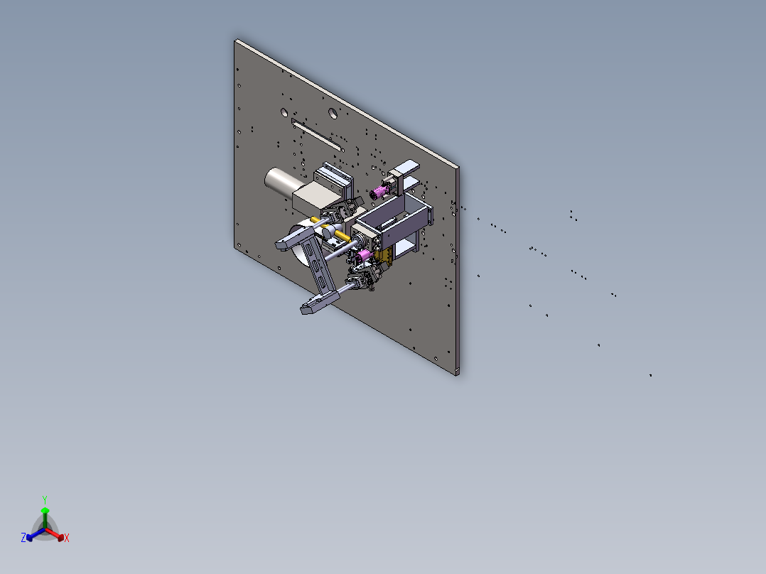 机壳振动盘分料送料电焊及下料机正等轴测图