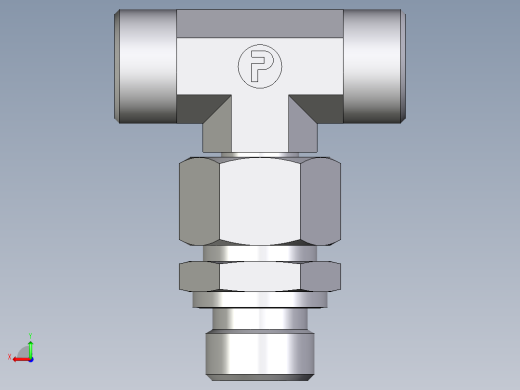 卡套式工业通用硬管接头EO_Assembled_adjustable_standpipe_branch_tee_EVT15LROMD71后视缩略图