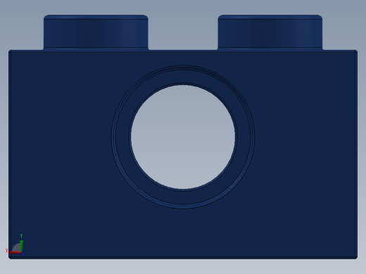 乐高机械组积木（横梁）-3700 Medium Stone Grey Technic Brick 1 x 2 with Hole后视缩略图