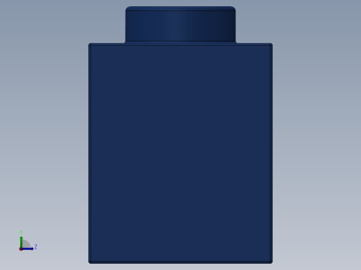 乐高机械组积木（横梁）-3700 Medium Stone Grey Technic Brick 1 x 2 with Hole左视缩略图