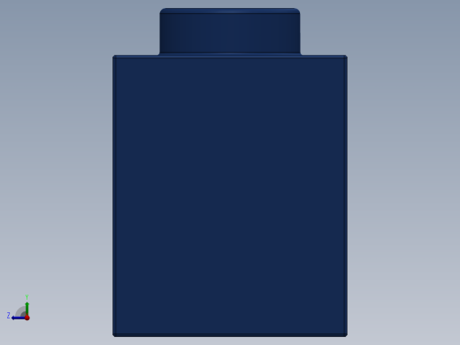 乐高机械组积木（横梁）-3700 Medium Stone Grey Technic Brick 1 x 2 with Hole右视缩略图