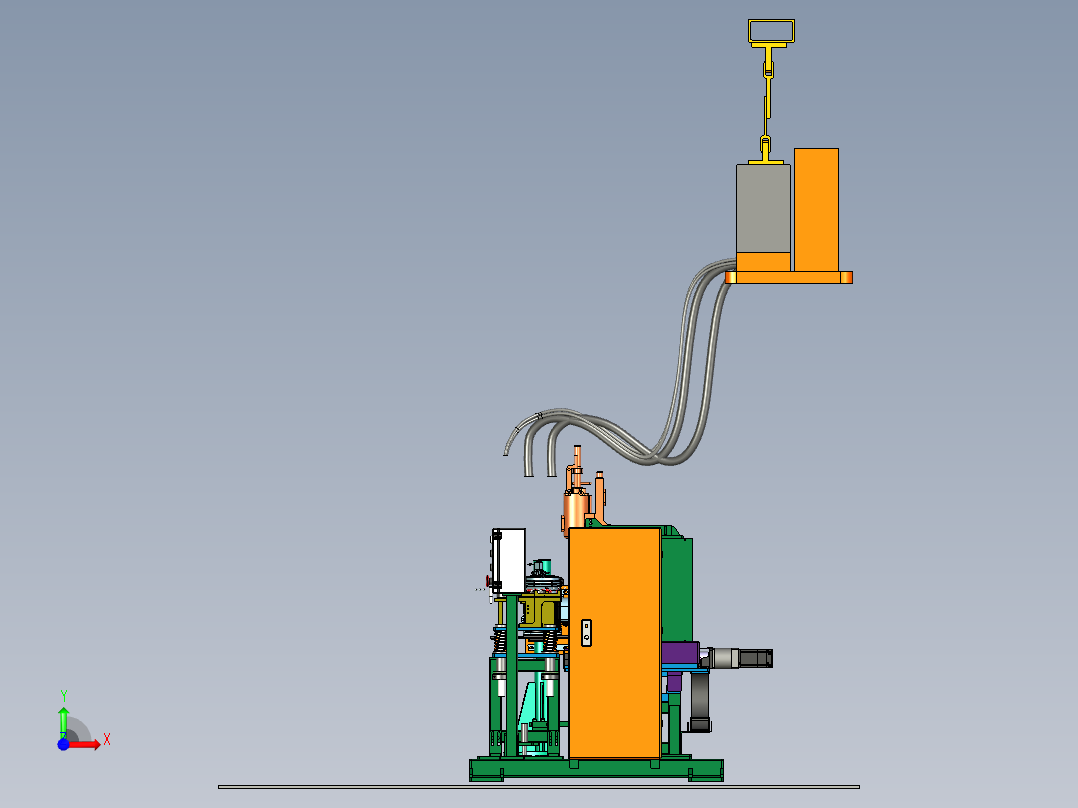 白车身零件半自动焊接前视图