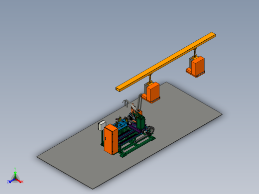 白车身零件半自动焊接正等轴测缩略图