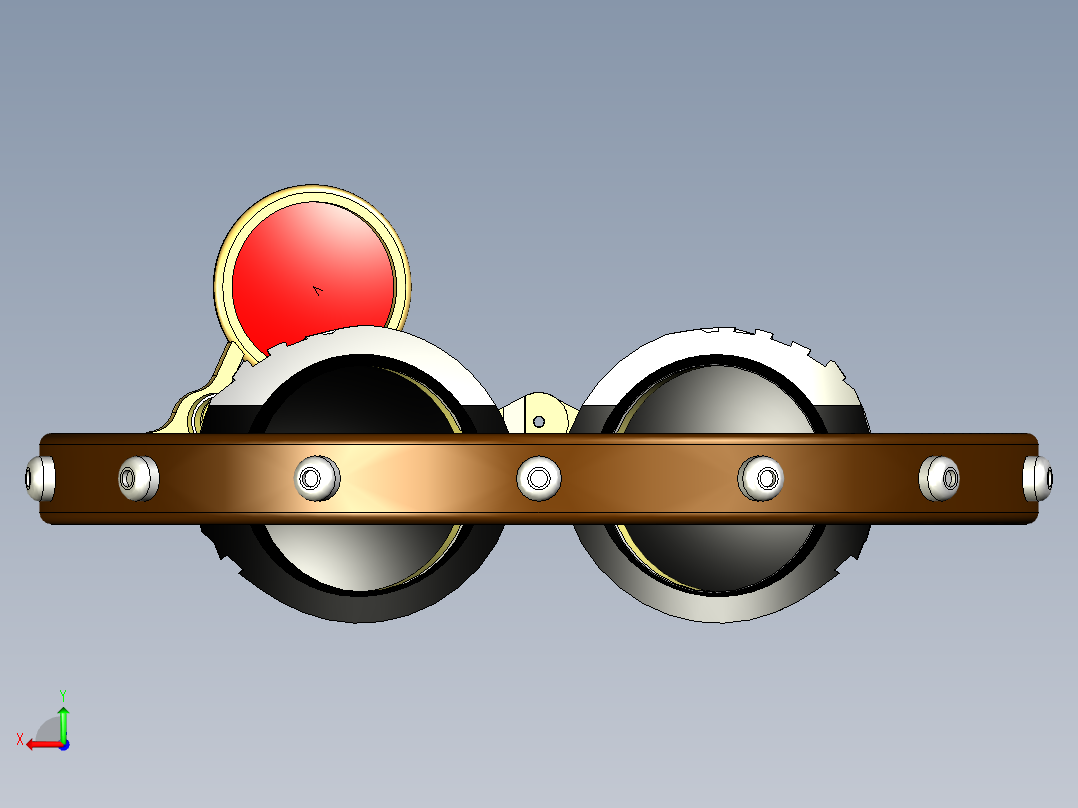 蒸汽朋克护目镜后视图