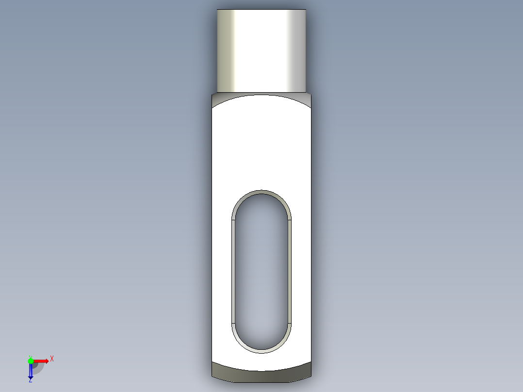 U接頭(長孔)10.,12.,14.,16.-3D多系列多零件图纸模型俯视图