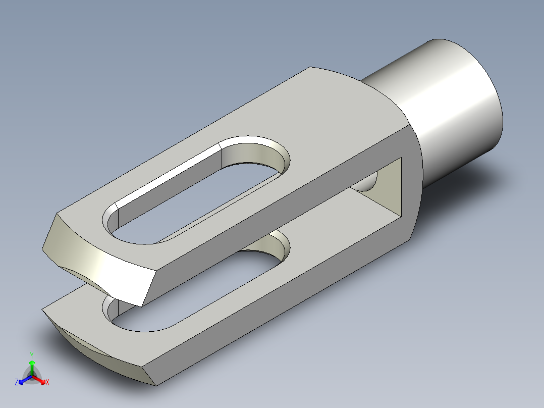 U接頭(長孔)10.,12.,14.,16.-3D多系列多零件图纸模型正等轴测图