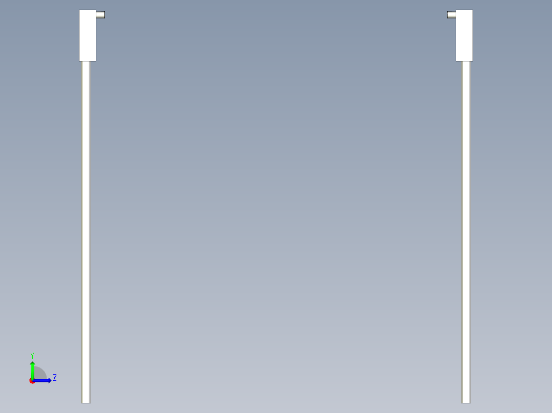耐高温玻璃光纤_对射型FT-GW1505_3D左视图