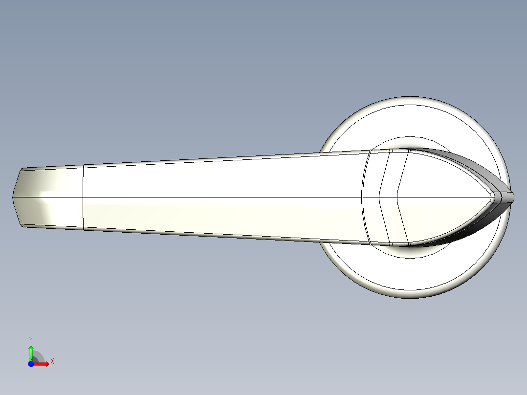 不銹鋼防水把手5571-3D多系列多零件图纸模型前视图