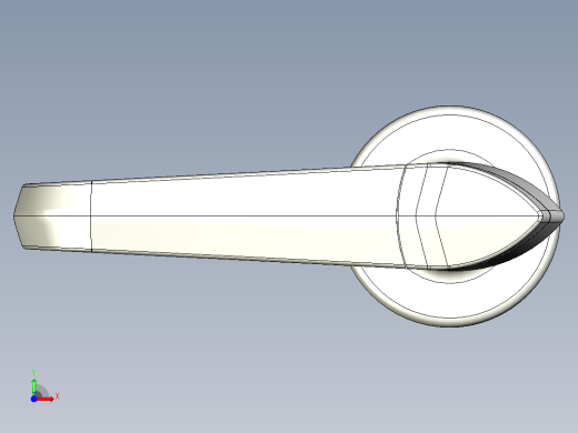 不銹鋼防水把手5571-3D多系列多零件图纸模型前视缩略图