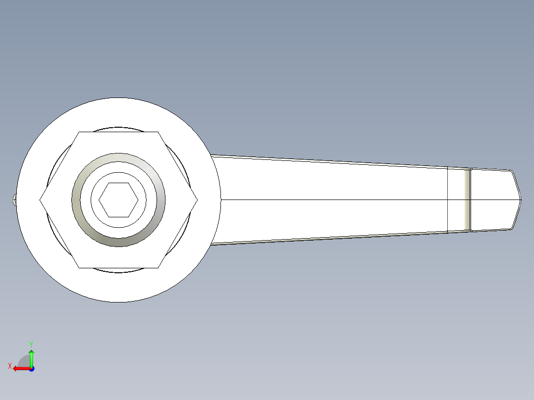 不銹鋼防水把手5571-3D多系列多零件图纸模型后视图