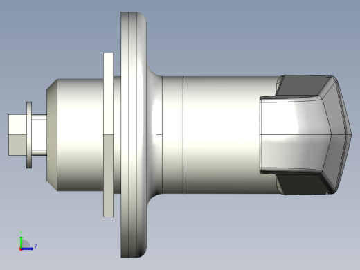 不銹鋼防水把手5571-3D多系列多零件图纸模型左视缩略图