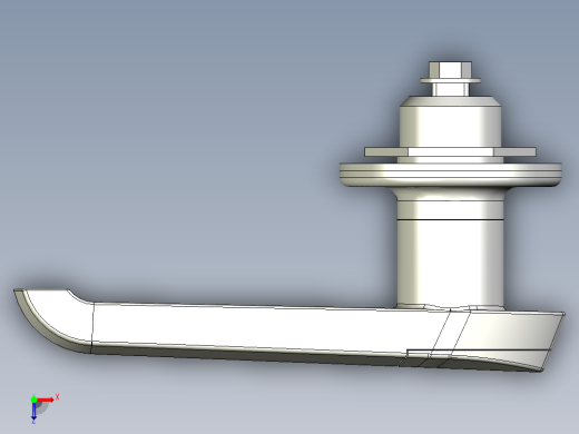 不銹鋼防水把手5571-3D多系列多零件图纸模型俯视缩略图