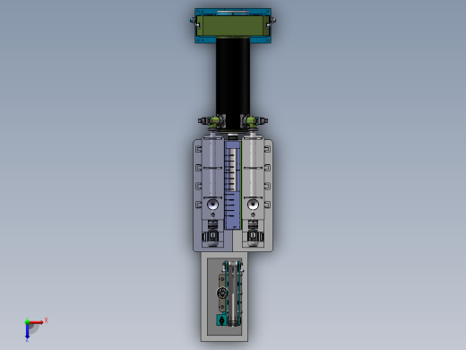 电缆挤出装置俯视缩略图