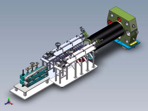 电缆挤出装置正等轴测缩略图