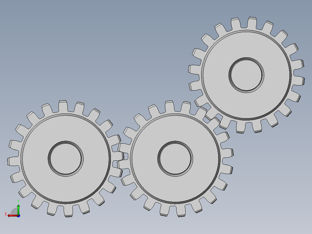 齿轮啮合 (4)后视图