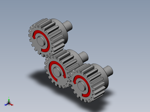 齿轮啮合 (4)正等轴测缩略图