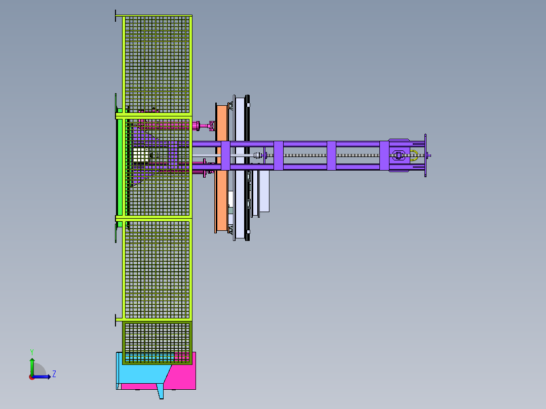 四轴定位装置sw18可编辑左视图
