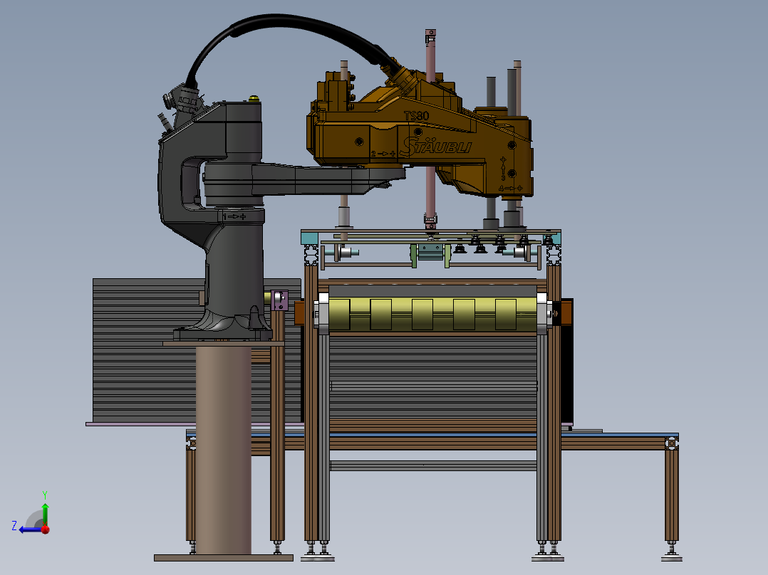 自动装包子机sw18可编辑右视图