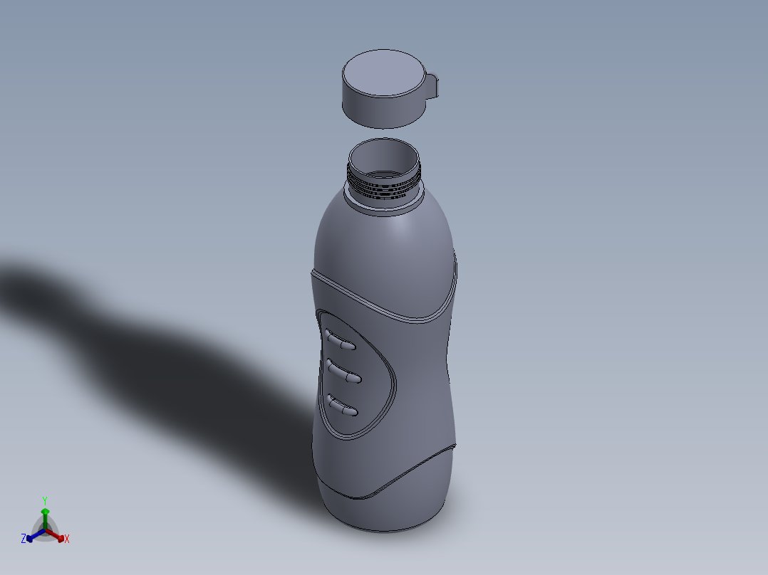 瓶盖、盖子(32)正等轴测图