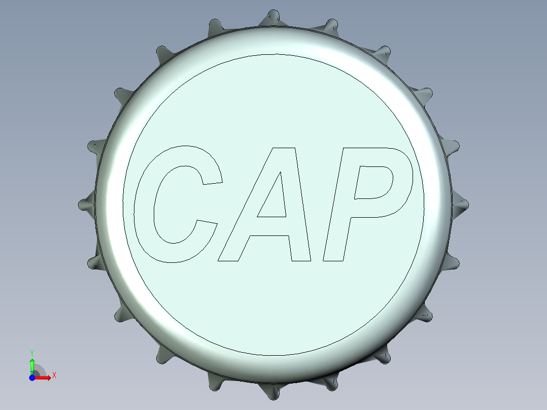 瓶盖、盖子(23)前视图