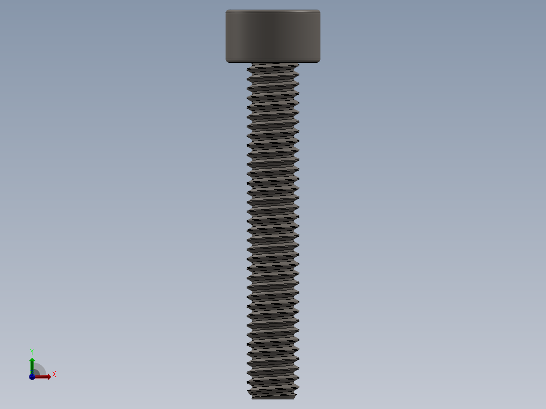 Screw_DIN_912_M2.5x16F_A2.SLDPRT公制内六角螺钉前视图