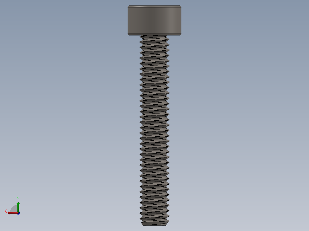 Screw_DIN_912_M2.5x16F_A2.SLDPRT公制内六角螺钉后视图