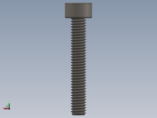 Screw_DIN_912_M2.5x16F_A2.SLDPRT公制内六角螺钉后视缩略图