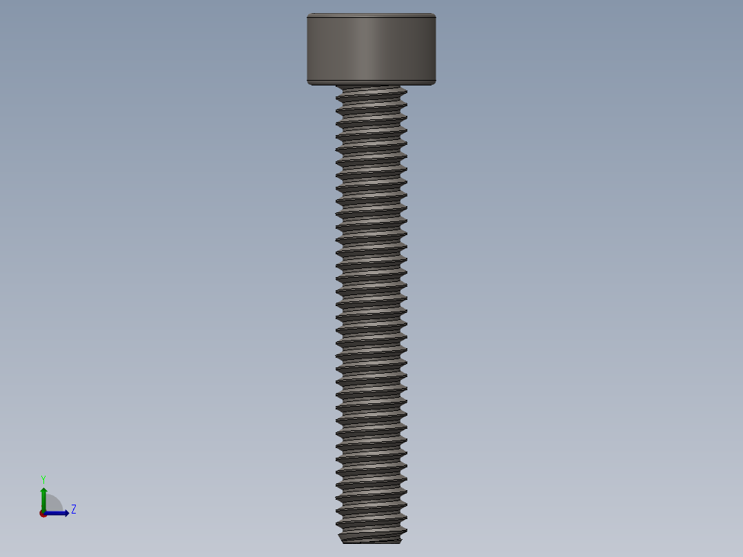 Screw_DIN_912_M2.5x16F_A2.SLDPRT公制内六角螺钉左视图