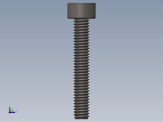 Screw_DIN_912_M2.5x16F_A2.SLDPRT公制内六角螺钉左视缩略图