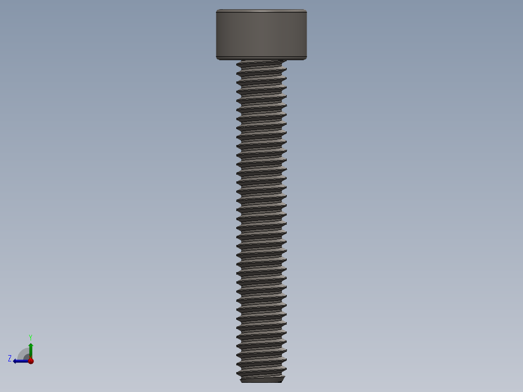 Screw_DIN_912_M2.5x16F_A2.SLDPRT公制内六角螺钉右视图