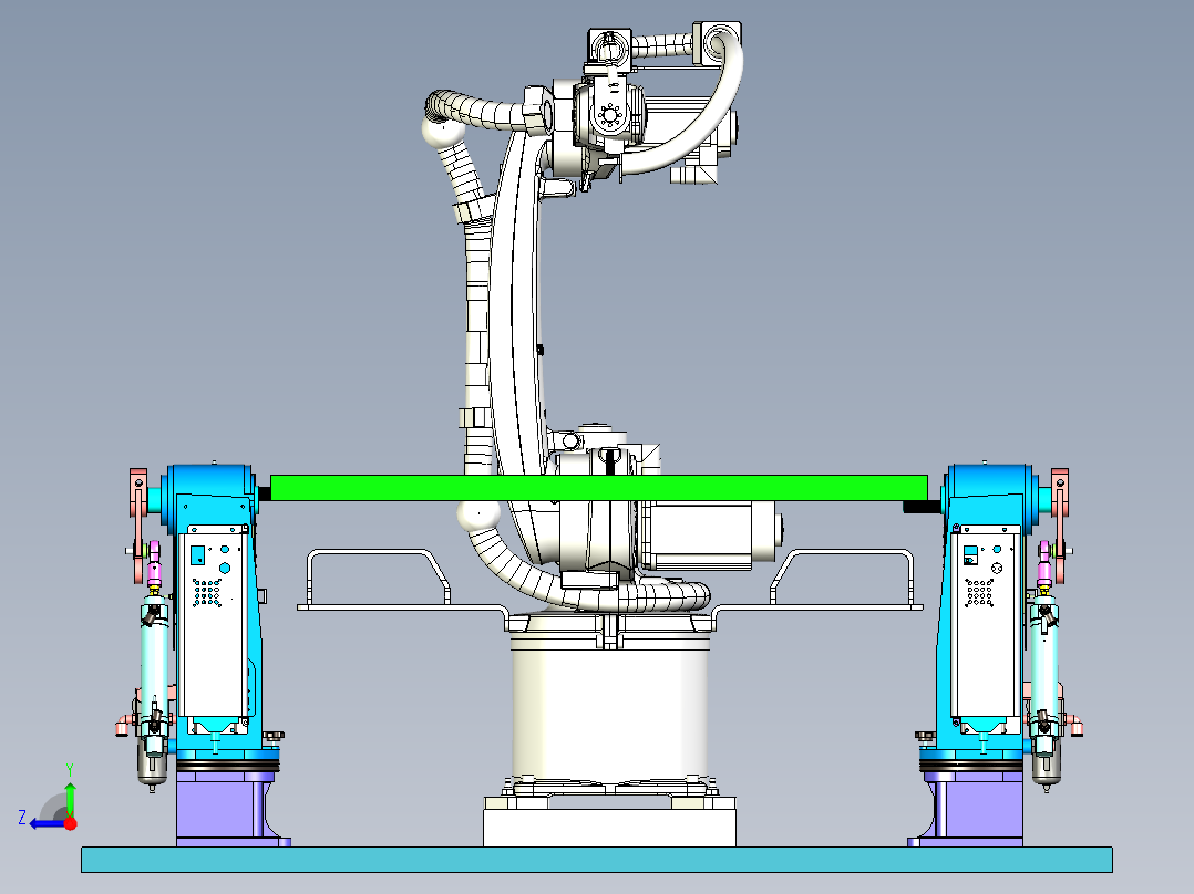 气缸驱动经济型焊接变位机设计右视图