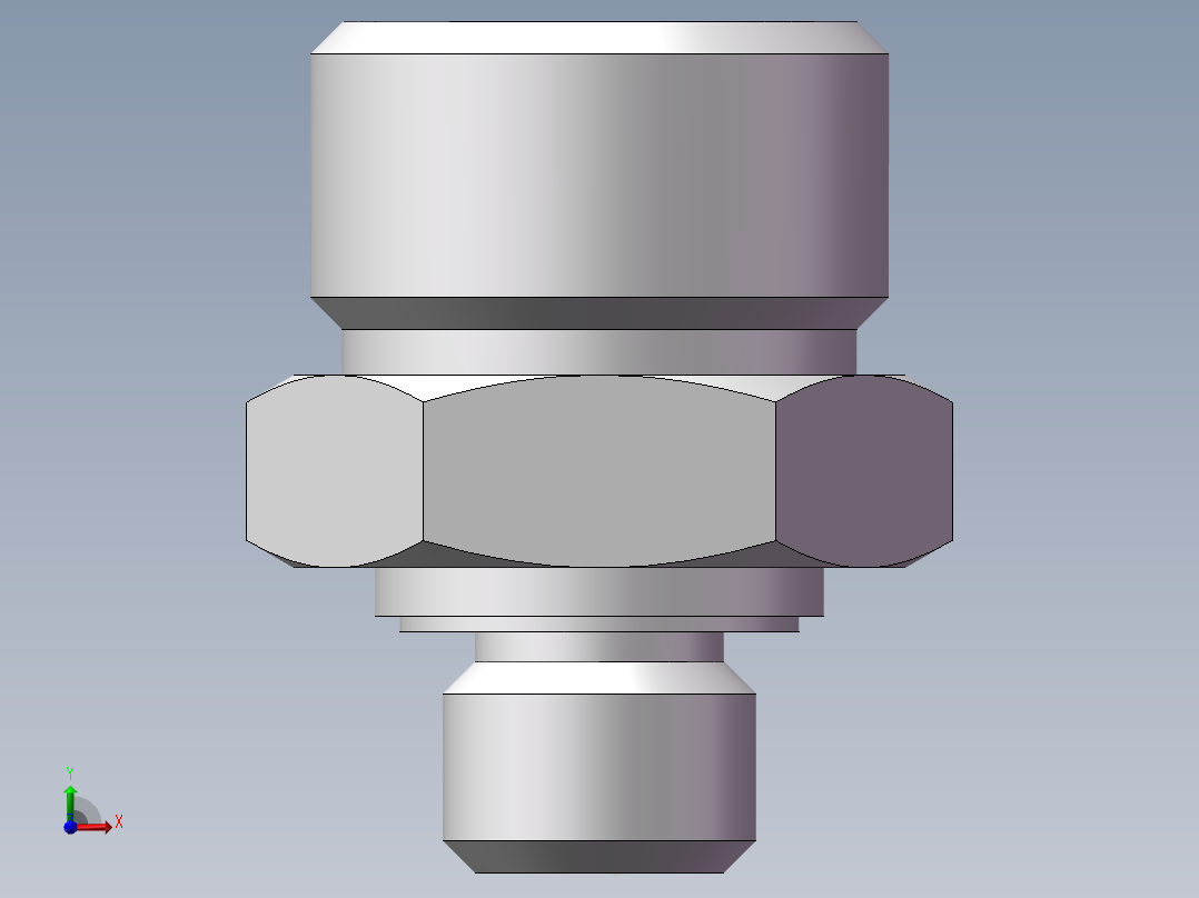 英制管螺纹ED密封、1CB-18-02WD非标前视图